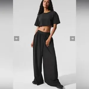 フィットネスボトムス [Alo Yoga] Mesh Mirage Trouser Mesh Mirage Trouser - Black | Alo Yoga
